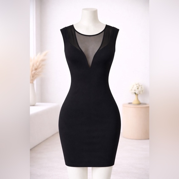 bebe Other - Bebe Black Mesh Open Back Bandage Dress Size M